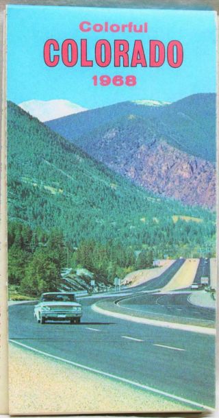 State Of Colorado Official Highway Road Map 1968 Vintage Travel Tourism