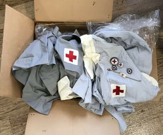 Canada Ww2 Red Cross Nursing Uniforms,  Shoes,  Badges & 1942 Ottawa Id Bracelet
