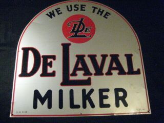 Nos Vintage Metal Sign We Use The Delaval Milker Mt.  Vernon Mo Hardware
