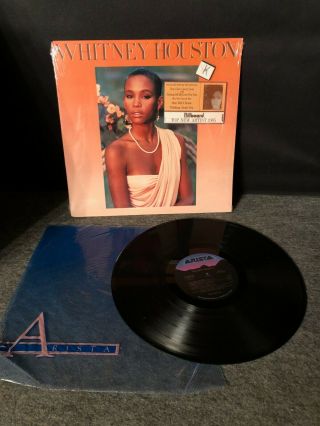 Whitney Houston Self Titled Debut Lp - In Shrink & Hype Sticker - 1985