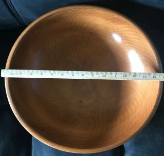 Huge Antique 15 1/4 " - 16 3/4 Off Round Primitive Wooden Dough Bowl Great Patina
