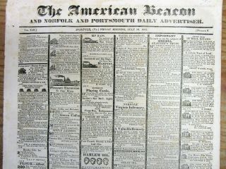 Best 1835 Display Newspaper With Death Of Us Supreme Court Justice John Marshall