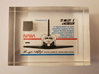 1981 Nasa Space Shuttle Columbia Sts - 1 Thermal Tile 2978