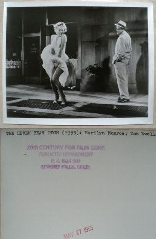 Marilyn Monroe 1955 Vintage 20th Century Fox Press Photo Calendar Gal
