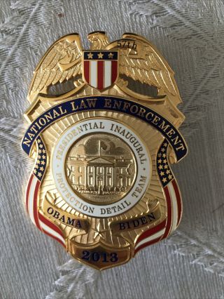 Rare - Us President Obama Biden 2013 Inauguration Badge - Numbered 1370