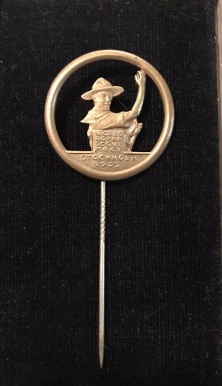 Vintage Boy Scout Memorial - 1935’s World Rover Moot Participant Pin Badge