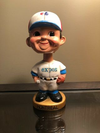 Montreal Expos 1966 - 71 Gold Base Vintage Bobblehead