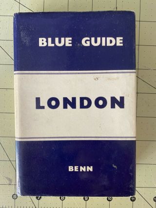 The Blue Guide To London Vintage Travel Guide (1965) With Fold - Out Maps & Plans