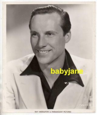 Ray Middleton 8x10 Photo Handsome Portrait 1940 