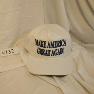 White Maga Hat.  Cali - Fame With Ultra - Rare Large Navy Lettering.