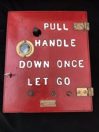 Antique Gamewell 1914 Fire Alarm Call Box