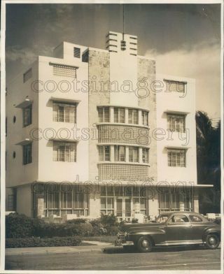 1944 Press Photo South Seas Ocean Front Hotel 1940s Miami Florida