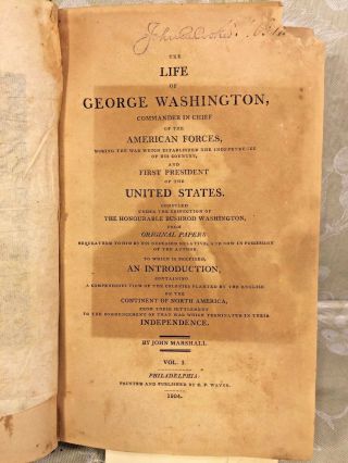 The Life of George Washington by John Marshall 5 Vol Set 1804 Publ Wayne 1st Ed 2
