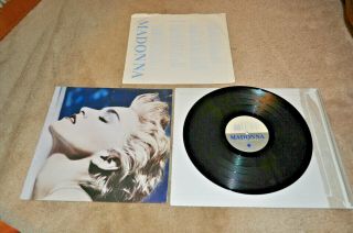 Madonna True Blue Vintage Vinyl Lp Record Album Sire 1 - 25442 Nm Surface Lyrics