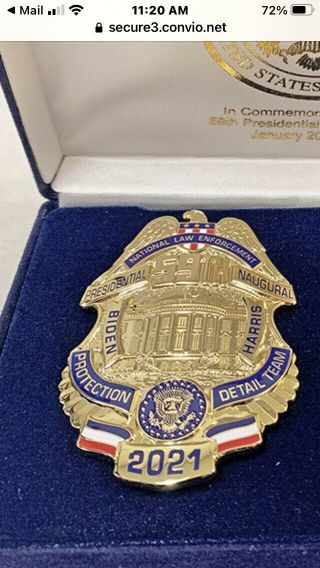 Presidential Protection Detail Team Inauguration Badge 2021 Biden Harris 2