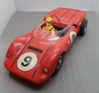 Vintage Cox Ferrari Slot Car With Motor Runs 1/24th ?