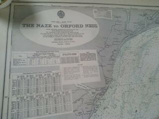 Vintage Admiralty Chart The Naze To Orford Ness Late 1960s Sailing Suffolk Map