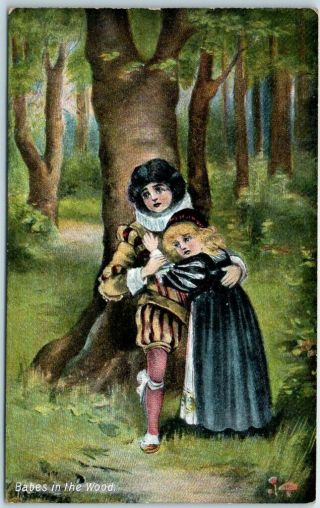 Vintage " Story Book Series " Postcard " Babes In The Wood " T.  P.  & Co.  1910s