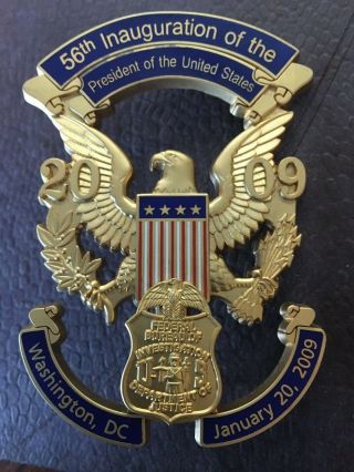 Historic Obama Biden Fbi 065 Presidential Inauguration Washington Metal Badge