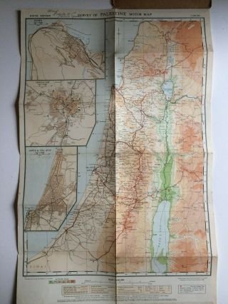 Vintage Survey of Palestine Motor Map 2
