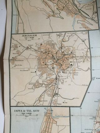 Vintage Survey of Palestine Motor Map 3