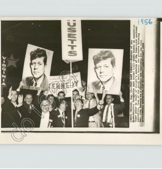 Rare Jfk Press Photo 1956 Democratic National Convention President John Kennedy