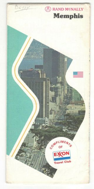 Vintage Rand Mcnally Memphis Tennessee Road Map Travel Brochure Rm18