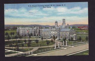 Old Vintage Postcard Of Us Naval Training School (w.  R. ) Bronx Ny
