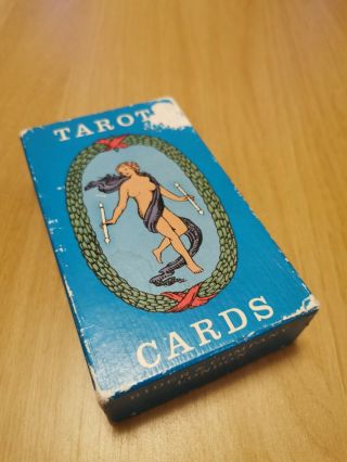 Vintage 1970s The Rider Tarot Cards Blue Box Deck A.  E.  Waite Pamela Colman Smith