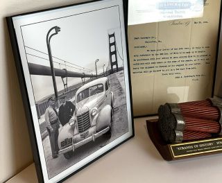 VINTAGE Golden Gate Bridge Suspension Cable w Photos,  Docs.  California 4