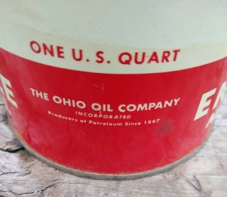 Marathon Endurance Motor Oil Antique Vintage Petroleum Tin Can Ohio Oil 3