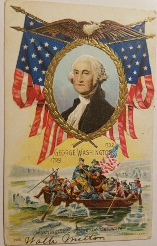 Vintage 1909 Postcard George Washington 