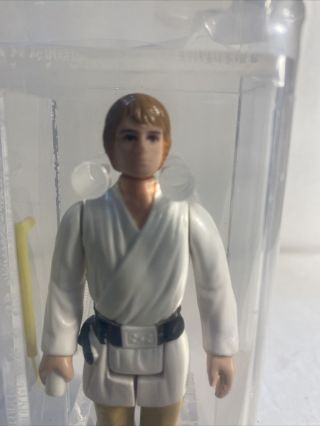 Vintage Kenner Star Wars Afa 80 Luke Skywalker Brown Hair Loose Graded 2