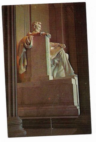 Vintage Washington Dc Chrome Postcard Lincoln Statue Memorial