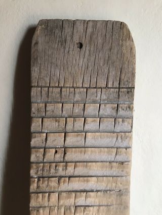 Old Antique Handmade Wooden Washboard Worn Patina Scrub Board AAFA 3