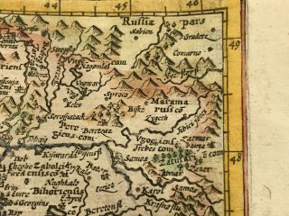 HUNGARY 1613 MERCATOR HONDIUS ATLAS MINOR UNUSUAL ANTIQUE MAP 17TH CENTURY 3