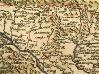 HUNGARY 1613 MERCATOR HONDIUS ATLAS MINOR UNUSUAL ANTIQUE MAP 17TH CENTURY 4
