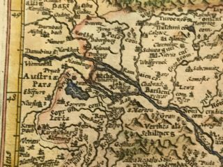 HUNGARY 1613 MERCATOR HONDIUS ATLAS MINOR UNUSUAL ANTIQUE MAP 17TH CENTURY 5