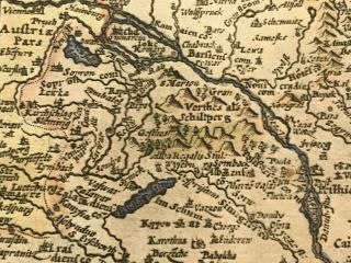 HUNGARY 1613 MERCATOR HONDIUS ATLAS MINOR UNUSUAL ANTIQUE MAP 17TH CENTURY 6