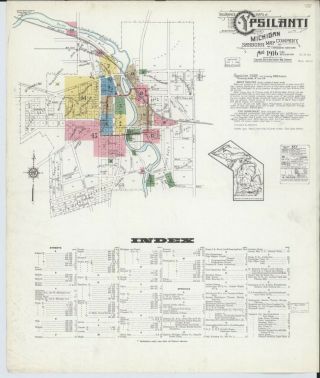Ypsilanti,  Michigan Sanborn Map©sheets Made In 1888 To 1916 62 Maps On A Cd