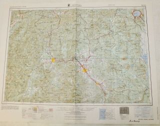1955 Medford,  Oregon - California Topographic Geological Map / Grants Pass