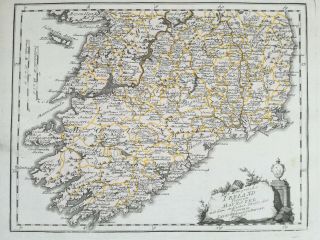 Reilly Large Engraved Map Southern Ireland (No.  90) - 1789 2