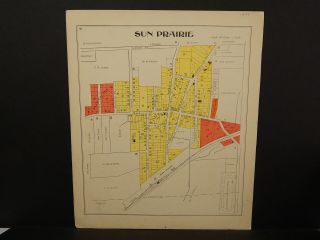 Wisconsin,  Dane County Map,  1899 City Of Sun Prairie O2 05