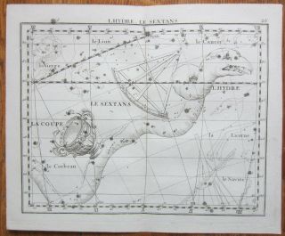 Flamsteed Astronomy Celestial Map Hydra - 1776