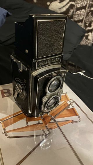 Vintage Rolleiflex Germany DRP DRGM Compur Rapid Camera Carl Zeiss Tessar 2