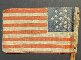 Antique 1880 13 Star United States Parade Flag 6 Pointed Great Star Civil War