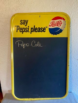 Vintage Pepsi Cola Chalkboard Sign