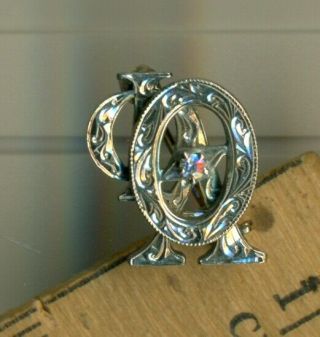 Theta Phi Alpha Sorority 18k White Gold Diamond Ohio Delta 1928 Frat Pin Badge