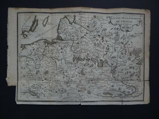 1754 Nicolas De Fer Atlas Map Poland - Pologne - Lithuania - Lithuanie