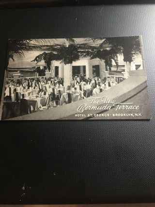 The Bermuda Terrace Hotel St.  George Brooklyn Ny Postcard Vintage